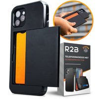 R2B Hoesje met pasjeshouder voor iPhone 15 Pro Max - Model Utrecht - Telefoonhoesje