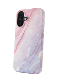 R2B Marmer hoesje voor iPhone 16 - Model De Bilt - Roze/Grijs/Blauw - Telefoonhoesje