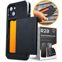 R2B Hoesje met pasjeshouder voor iPhone 15 Plus - Model Utrecht - Telefoonhoesje