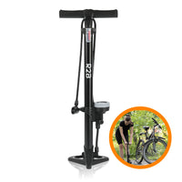 R2B® Fietspomp met Drukmeter - Dubbele Ventielkop - Incl. Opzetstuk voor o.a. Ballen & Luchtbed