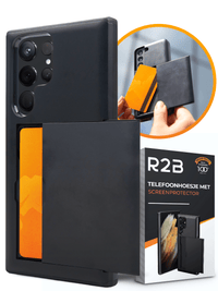 R2B Samsung S24 Ultra Hoesje met pasjeshouder geschikt voor Samsung Galaxy - Inclusief screenprotector - Model Utrecht