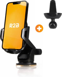 R2B Telefoonhouder auto voor raam/dashboard/ventilatierooster - Model Haarlem - Telefoonhouder auto