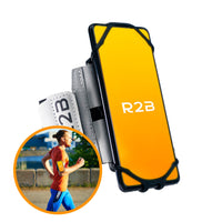 R2B Telefoonhouder hardlopen met 360 graden rotatie - Model Hengelo - Zilver - Telefoonhouder sport